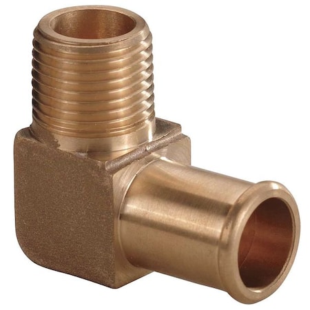 Hose Barb,5/8 In Barb,1/2 In MNPT,Brass