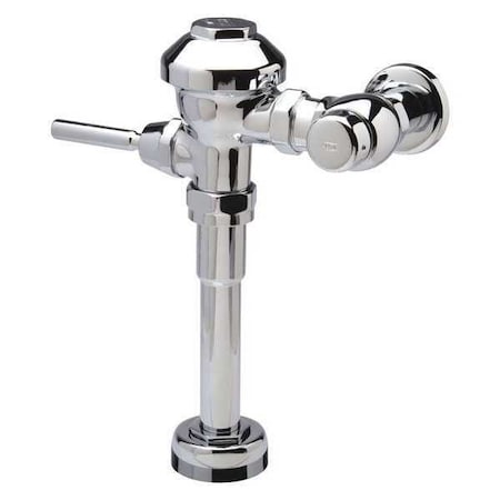 Urinal Manual Flush Valve, 3 gpf gpf, Polished Chrome, 1 in, 1 1/4 in Spud Coupling
