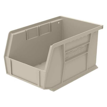 Hang & Stack Storage Bin, Plastic, Beige, 5 in H, 6 in W, 9 1/4 in L