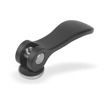 Cam Lever Size: 1 D=10-32, A=70,4, B=21,5, Aluminum Black Powder-Coated, Comp: Steel