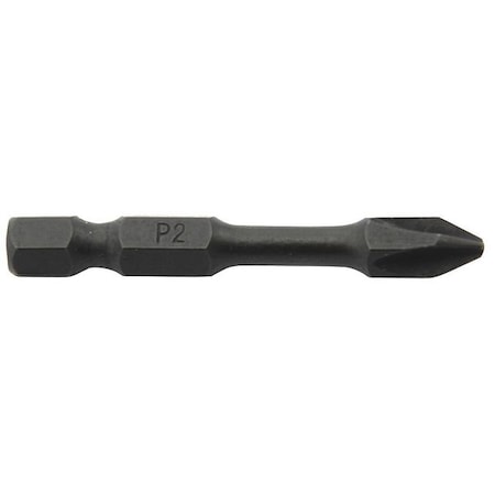 Power Bit,SAE,1/4",No 2,2",Steel,PK5