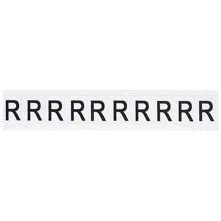 Letter Label,Character R,1-1/2 In. H,PK10