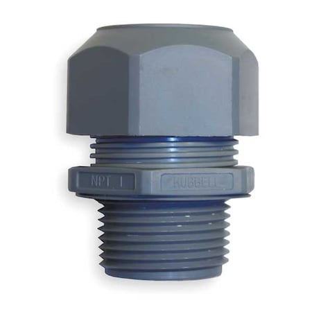 Cable Connector,3/4 In,Straight,Gray