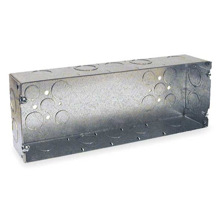 Electrical Box, 130 cu in, Gang Box Type, 5 Gangs, Galvanized Steel, Rectangular Shape