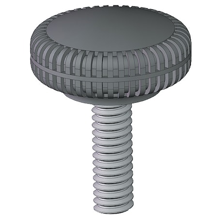 Knurled Knob, 10-24 Thread Size, 3/4"L, Zinc Plated