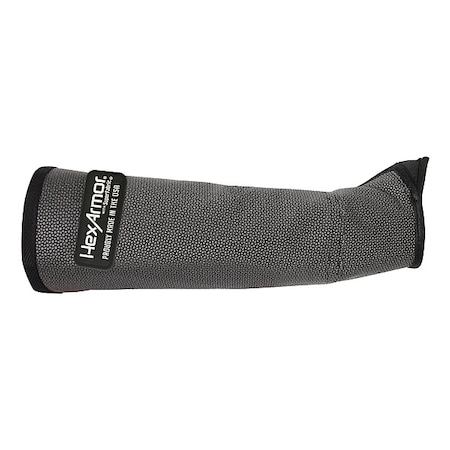 Cut-Resistant Sleeves, Knit Cuff, ANSI/ISEA Cut Level A7, Thumbhole, Sleeve Length 9 in, Gray, S