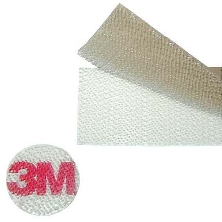 Reclosable Fastener, Disc, Acrylic Adhesive, 7/8 in, Clear, 900 PK