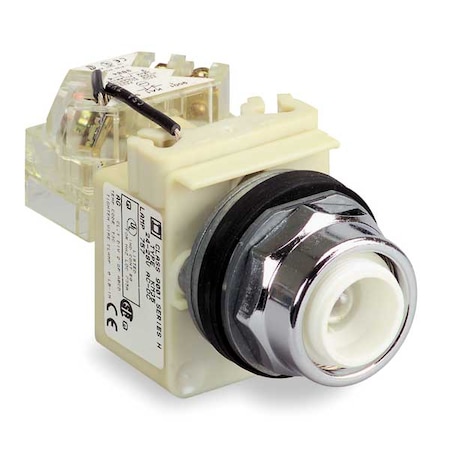 Push to Test Pilot Light,Clear,Incand