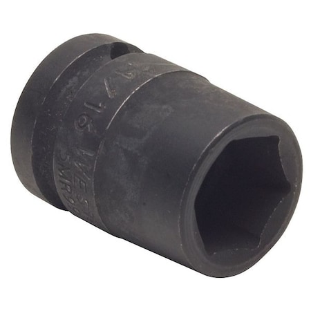 WESTWARD 1/2 in Drive Impact Socket, Standard Socket, Black Oxide, Steel,15/16 in