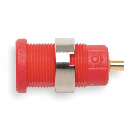 Panel Mount Banana Jack, CAT III 1000V, 0.57", Red