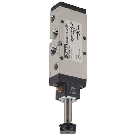 Solenoid Air Control Valve,1/4 In,4-Way