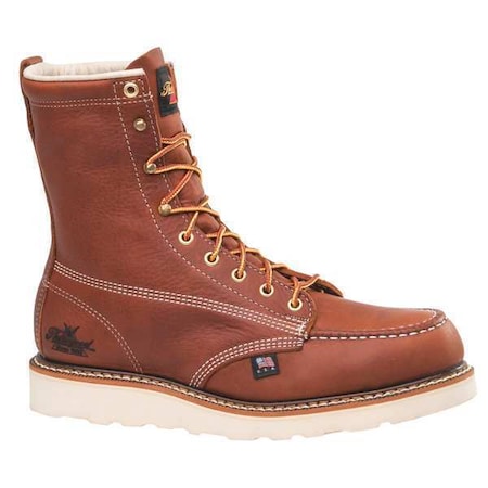 Men's 8-Inch Work Boot, 13 D, Steel Toe, 8 in H, Light Brown, 8044208