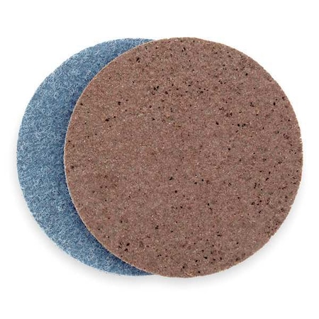 Hook-and-Loop Surface Conditioning Disc, 5 in Dia, No Hole, Aluminum Oxide, Not Applicable Grit, ZK