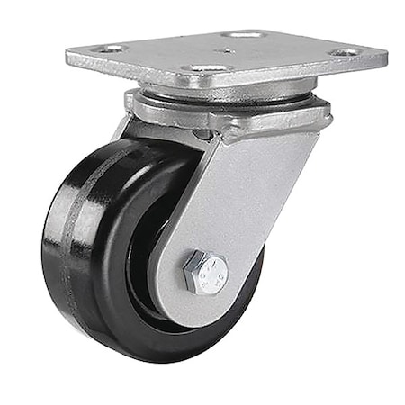 Plate Caster,Swivel,Phenolic,4 in.,800 lb,B
