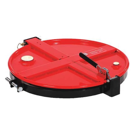 Drum Lid,Steel,4-3/8 in. H,Red