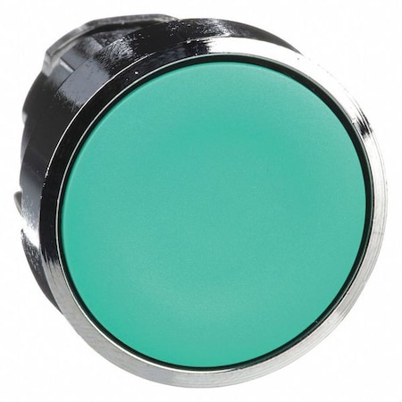 Push Button Operator, Flush, Momentary Action, Not Applicable Release, Non-Illuminated, Green