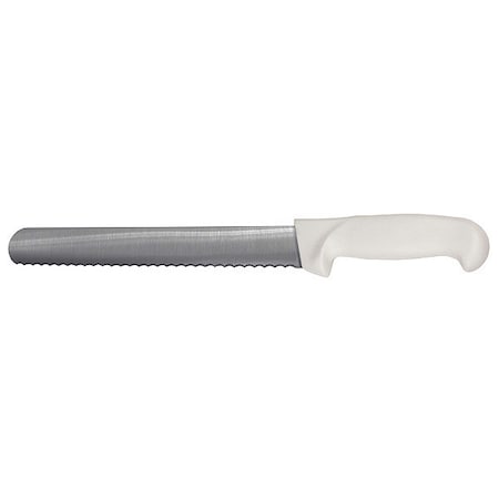 Slicer Knife,Serrated,10 in. L,White