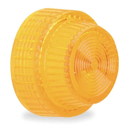 Pilot Light Lens,30mm,Amber,Plastic
