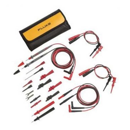 Deluxe Electronic Test Lead Kit, CAT III 300V, 1m, Black, Red