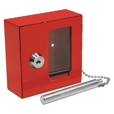 Key Box, Steel, Enamel, 3-3/4inHx1inW