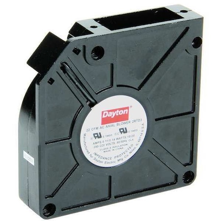 Axial Blower, Square, 230V AC, 1 Phase, Aluminum, 4 3/4 in W.