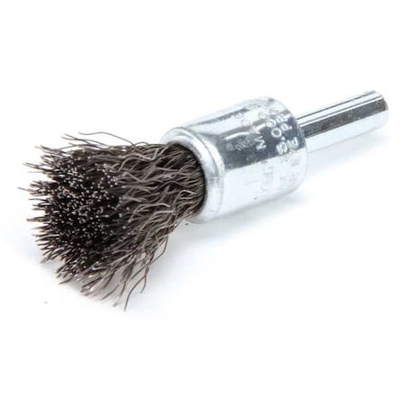 Crimped Wire End Wire Brush, Steel, 1/2"