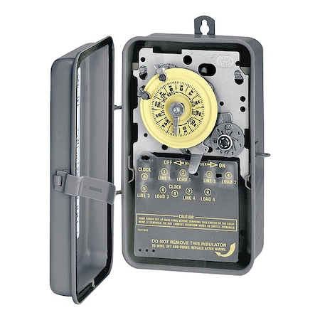 Electromechanical Timer,24 Hour,4pst