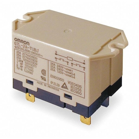 120VAC Enclosed Power Relay, 6 Pins, DPST-NO