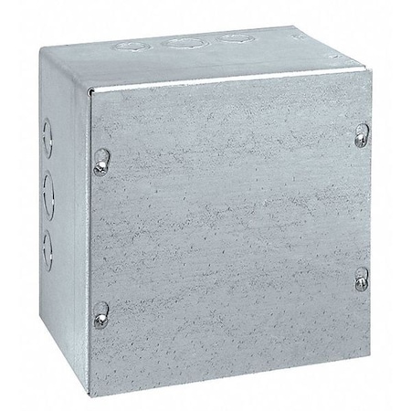 Captive Screws Electrical Enclosures, 6 in H, 6 in D, 6 in W, 1, Steel