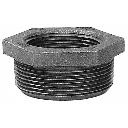 Hex Bushing Hex Bushing, 3" x 1" Pipe, FNPT x MNPT, Malleable Iron, Class 125