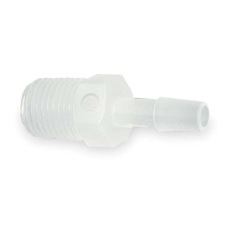 Strt, PVDF, Barbed 1/2", MNPT 1/4",PK5
