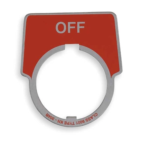 Legend Plate,Half Round,Off,Black