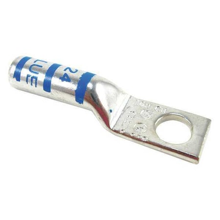 One-Hole Compression Lug, 8 AWG Max, 5/16 in Stud, Long Barrel, Aluminum, Blue
