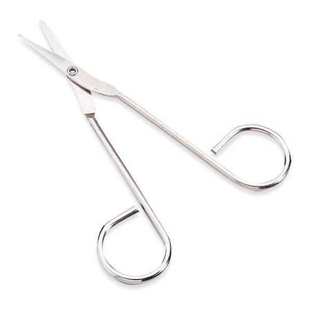 Scissors Refill, 2.25 in W, White, (1) 4.5 in Scissors, Wire Handle, Nickel Plated