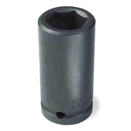 3/4 in Drive Impact Socket 9/16 in Size 6 pt Deep Depth, Black Oxide
