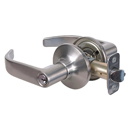 Lever Lockset,Satin Nickel,Return Style