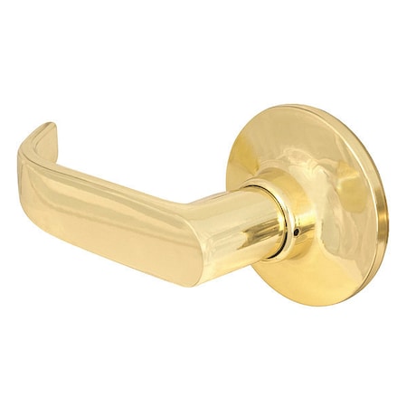 Lever Lockset,Polished Brss,Return Style