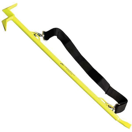 NY Hook, 4 ft. HiViz Lime, w/ Chisel End & Strap