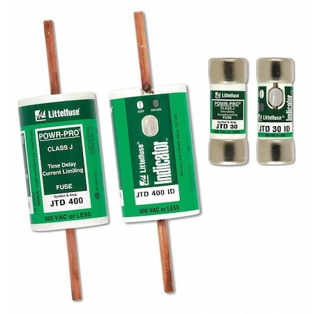 UL Class Fuse, J Class, Time-Delay, 3A, 600V AC, Non-Indicating