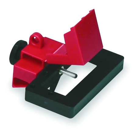 Oversized Clamp-On Circuit Breaker Lockout, 480V AC, Red, PK6