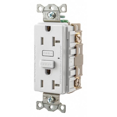 GFCI Receptacle, Self-Testing, 2 Poles