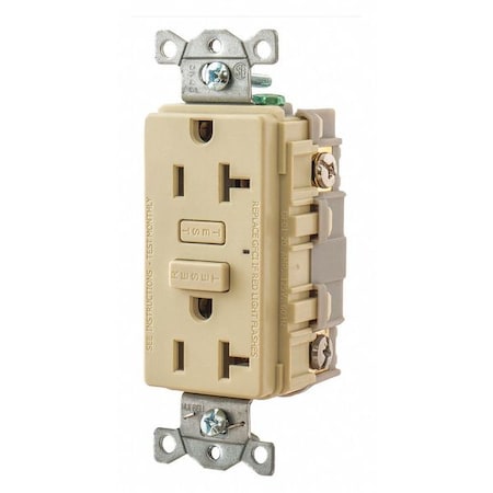 GFCI Receptacle, Self-Testing, 2 Poles
