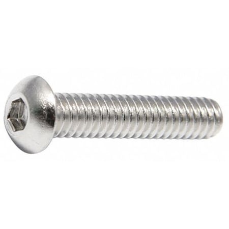 M8-1.25 Socket Head Cap Screw, Button, NL-19 18-8 Stainless Steel, 40 mm Length, 10 PK