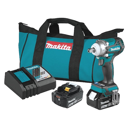 18V LXT Brushless 4-Speed 1/2" Impact Wrench Kit, Pin Detent (5.0Ah)
