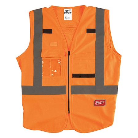 Class 2 High Visibility Orange Safety Vest - 4XL/5XL