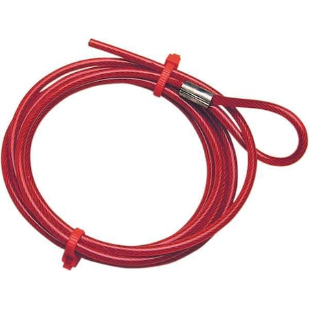 Cable Spool,6ftL,Red,Plstic Coated Steel