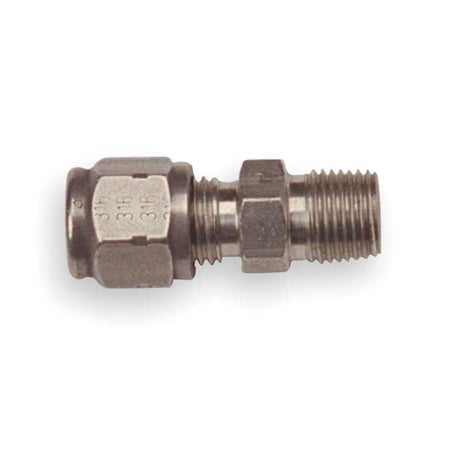 Compression Fitting,Non-Adj,1/8NPT,L 1/4