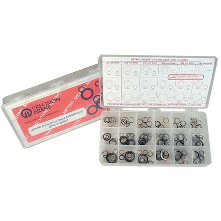 Die Button Shim Assortment, 33 Sizes, Pk330