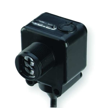 Through-Beam Photoelectric Sensor Transmitter, Bare Wire, Right Angle, Cylindrical, Selectable Light On/Dark On