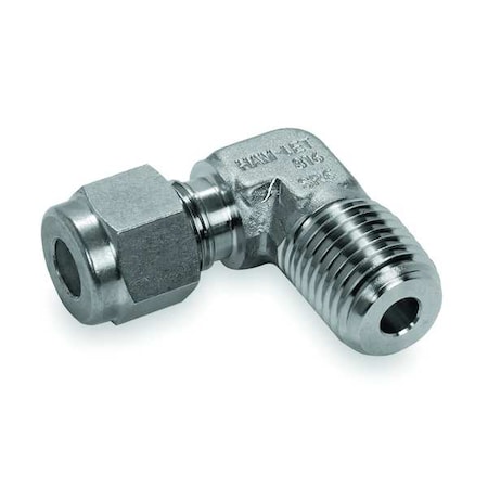 3/8" x 15/32" LET-LOK x MNPT SS Male 90 Degree Elbow